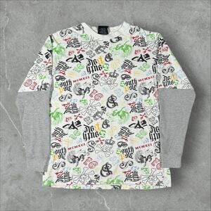 Vintage Southpole Y2K AOP Thermal Size Medium Layered Grunge Long Sleeve T-Shirt